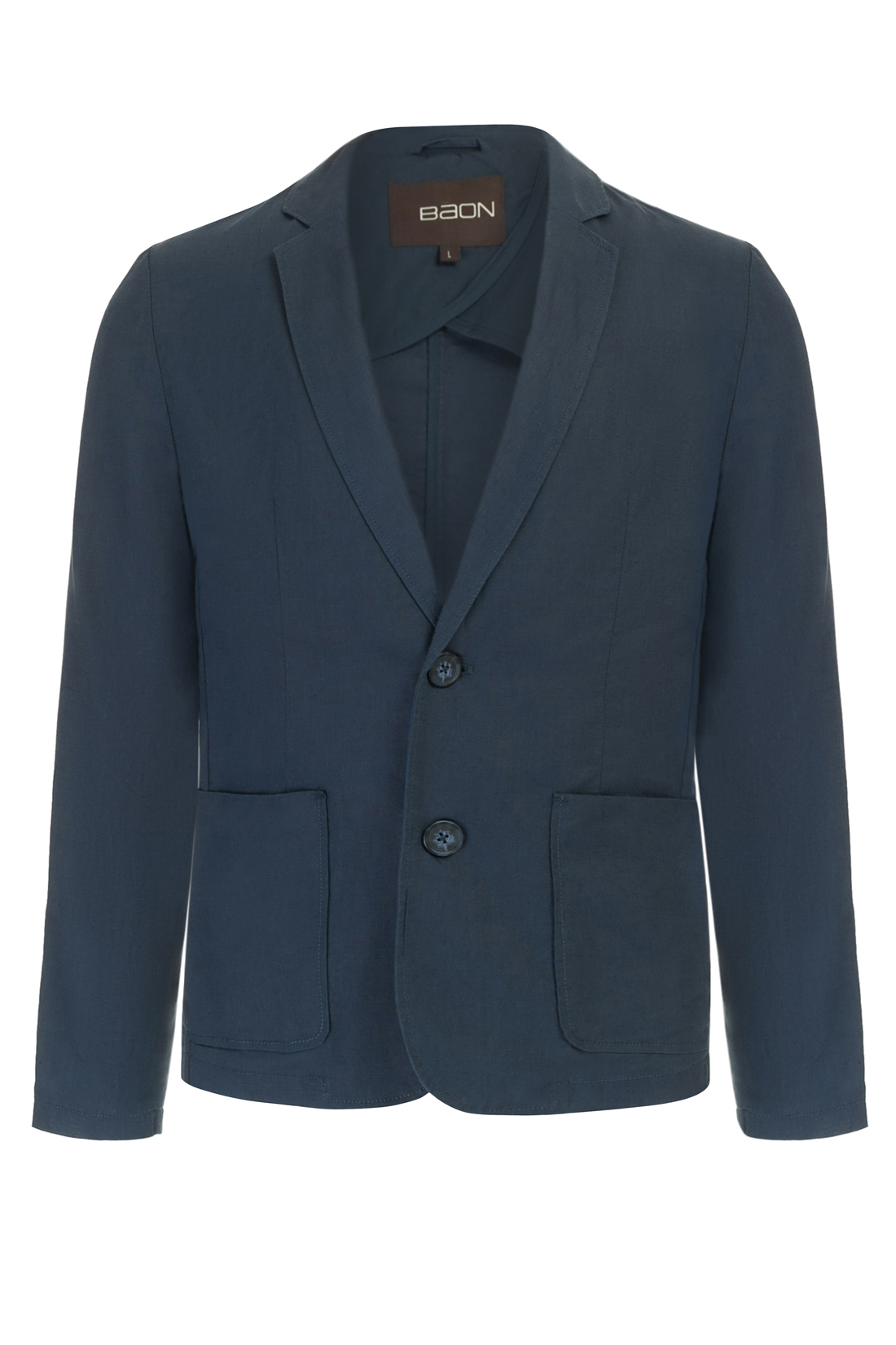 Пиджак из натуральных волокон (арт. baon B627002), размер S, цвет синий Пиджак из натуральных волокон (арт. baon B627002) - фото 4