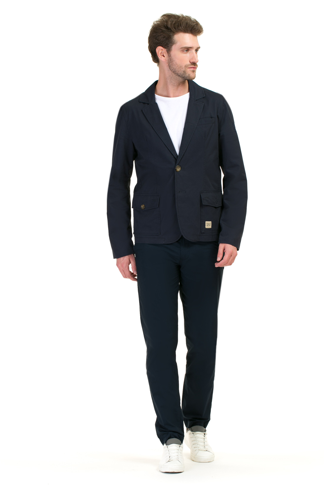 Повседневный пиджак (арт. baon B627004), размер M, цвет синий Повседневный пиджак (арт. baon B627004) - фото 5