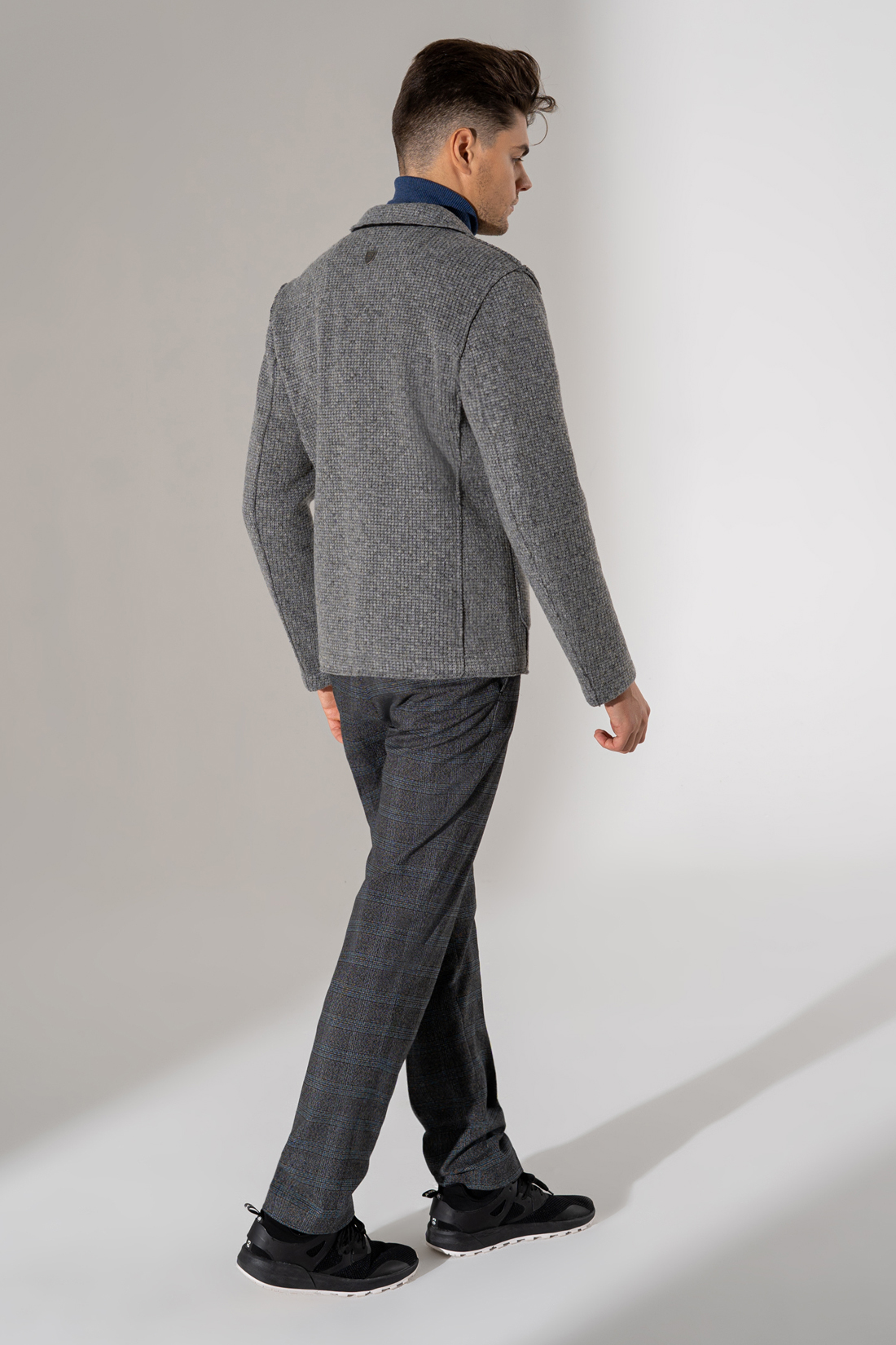 Серый пиджак с шерстью (арт. baon B629503), размер S, цвет deep grey melange#серый Серый пиджак с шерстью (арт. baon B629503) - фото 2