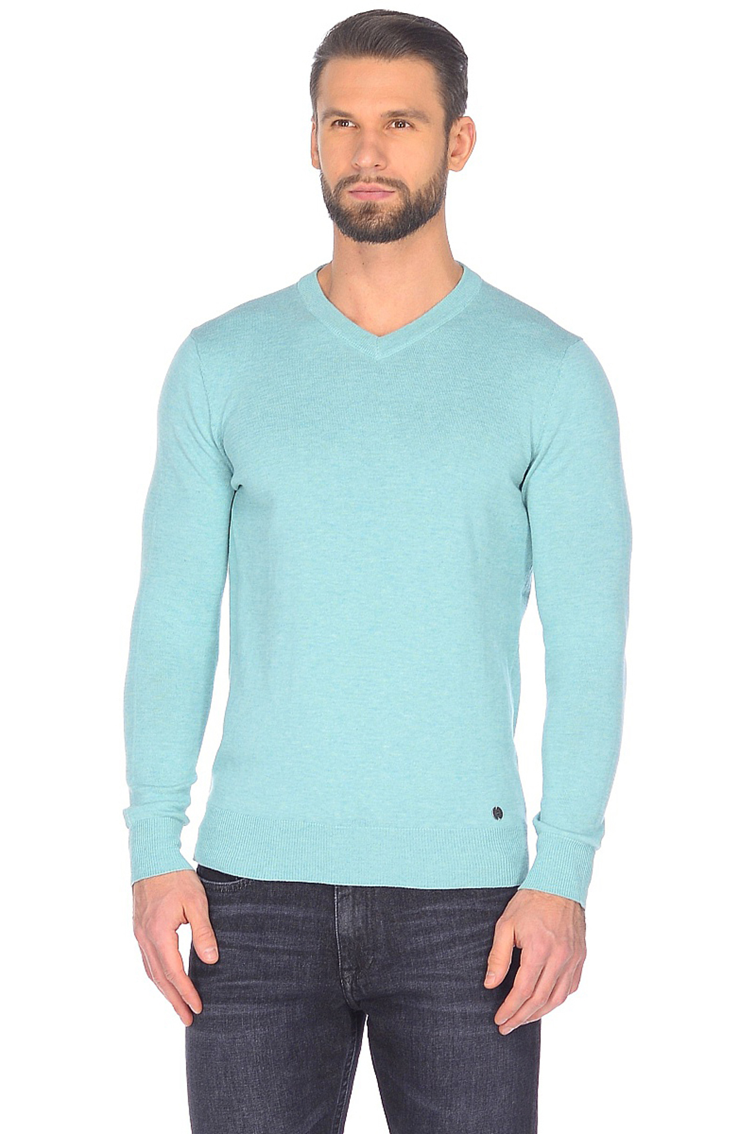 Базовый пуловер (арт. baon B638202), размер XXL, цвет зеленый Базовый пуловер (арт. baon B638202) - фото 1