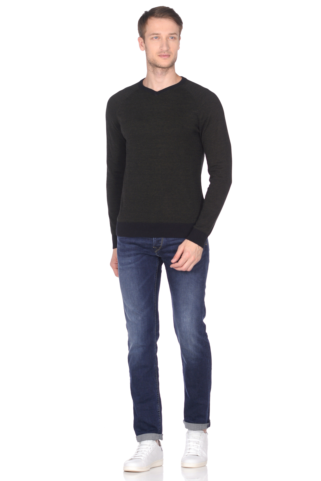 Пуловер с рукавами-реглан (арт. baon B638557), размер L, цвет зеленый Пуловер с рукавами-реглан (арт. baon B638557) - фото 3