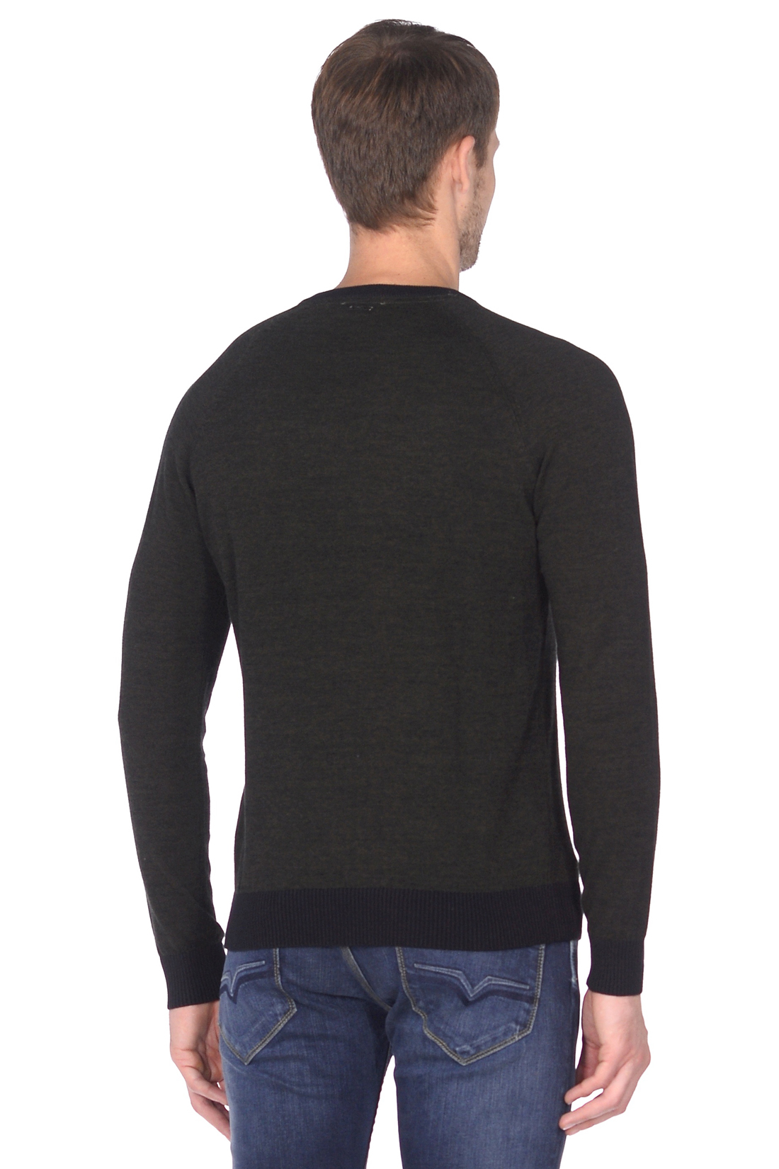 Пуловер с рукавами-реглан (арт. baon B638557), размер L, цвет зеленый Пуловер с рукавами-реглан (арт. baon B638557) - фото 2