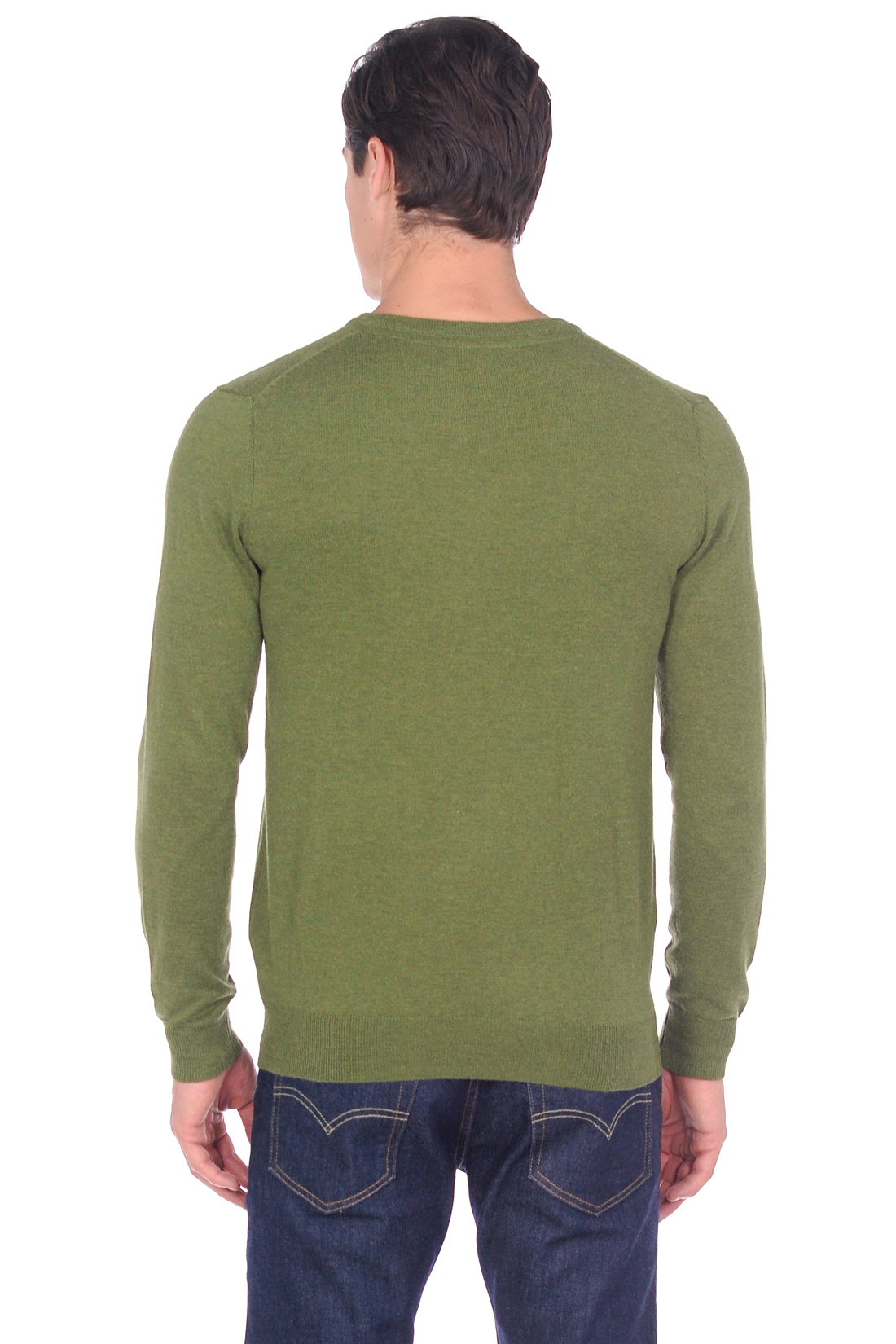 Базовый пуловер с шерстью (арт. baon B639702), размер XXL, цвет vine melange#зеленый Базовый пуловер с шерстью (арт. baon B639702) - фото 2