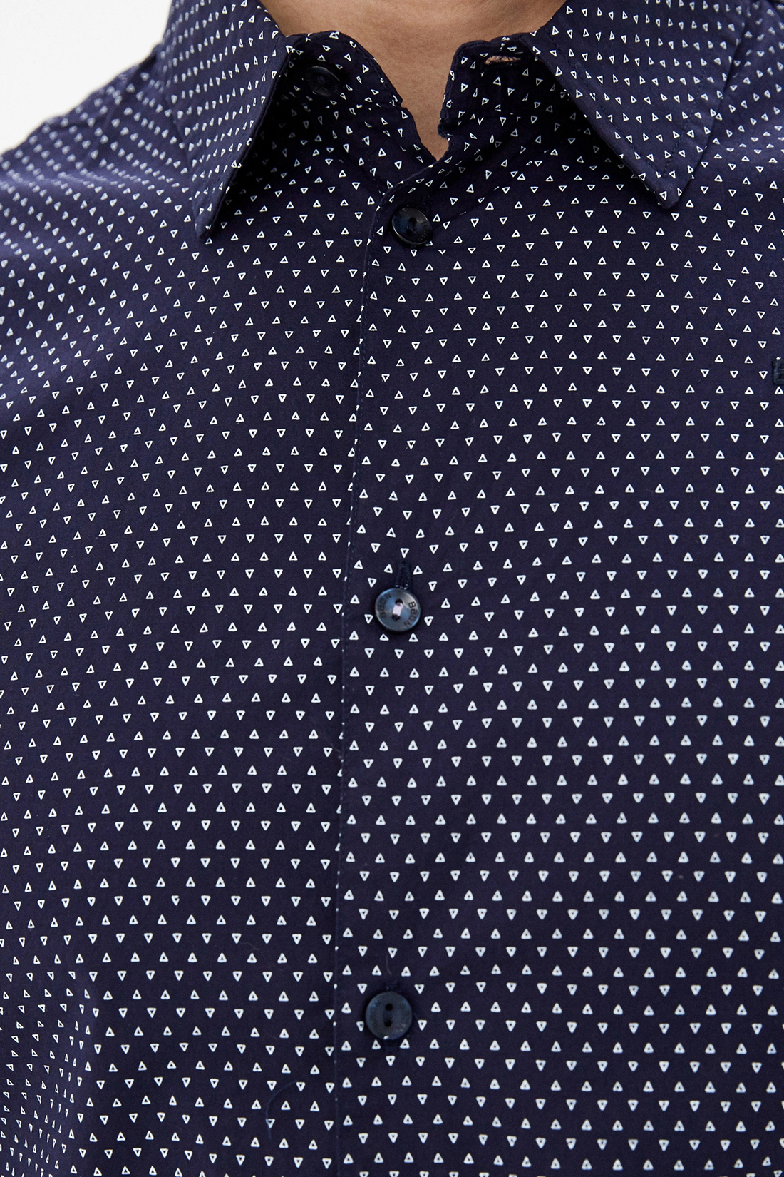 Классическая рубашка с принтом (арт. baon B660012), размер L, цвет синий Классическая рубашка с принтом (арт. baon B660012) - фото 3