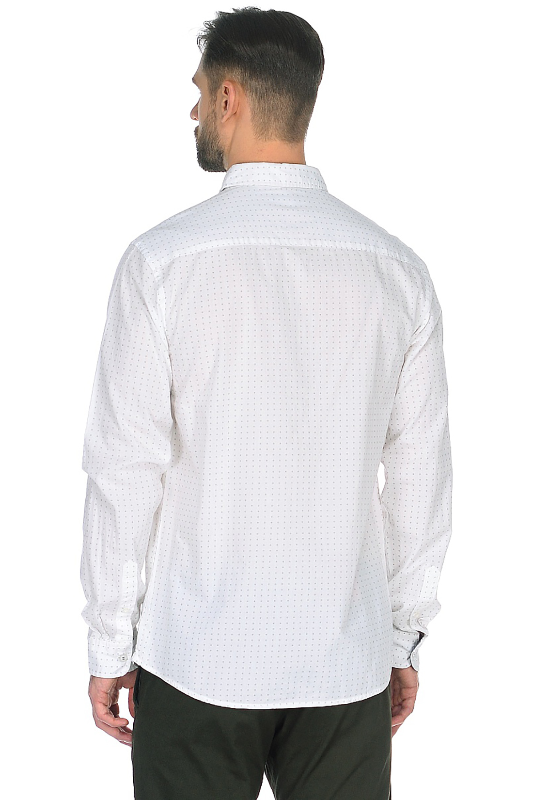 Рубашка с геометрическим узором (арт. baon B668015), размер XL, цвет white printed#белый Рубашка с геометрическим узором (арт. baon B668015) - фото 2