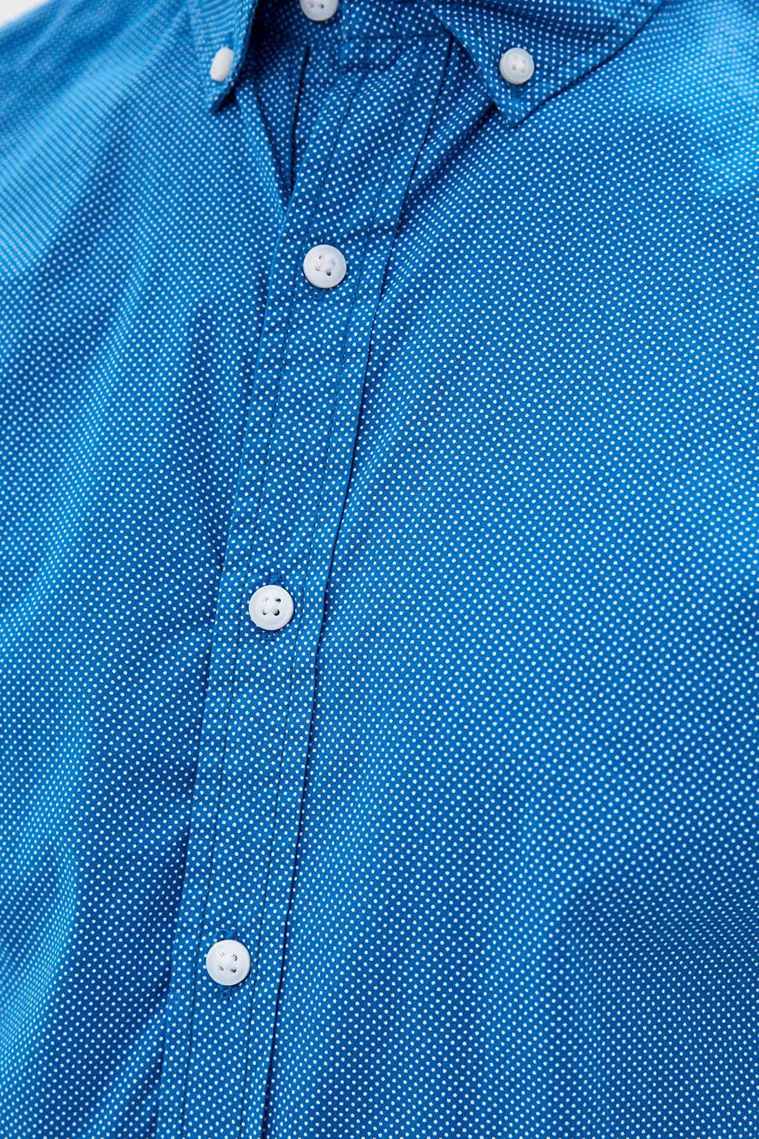 Рубашка в точку с коротким рукавом (арт. baon B680019), размер XL, цвет синий Рубашка в точку с коротким рукавом (арт. baon B680019) - фото 3