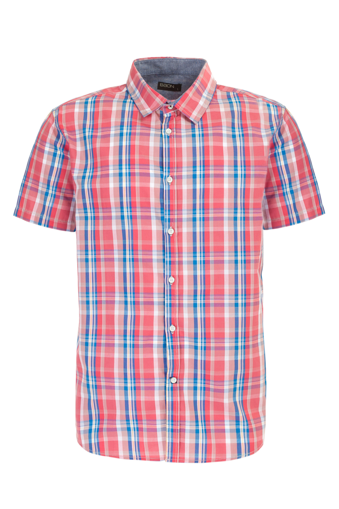 Рубашка в яркую клетку (арт. baon B687008), размер S, цвет розовый Рубашка в яркую клетку (арт. baon B687008) - фото 4