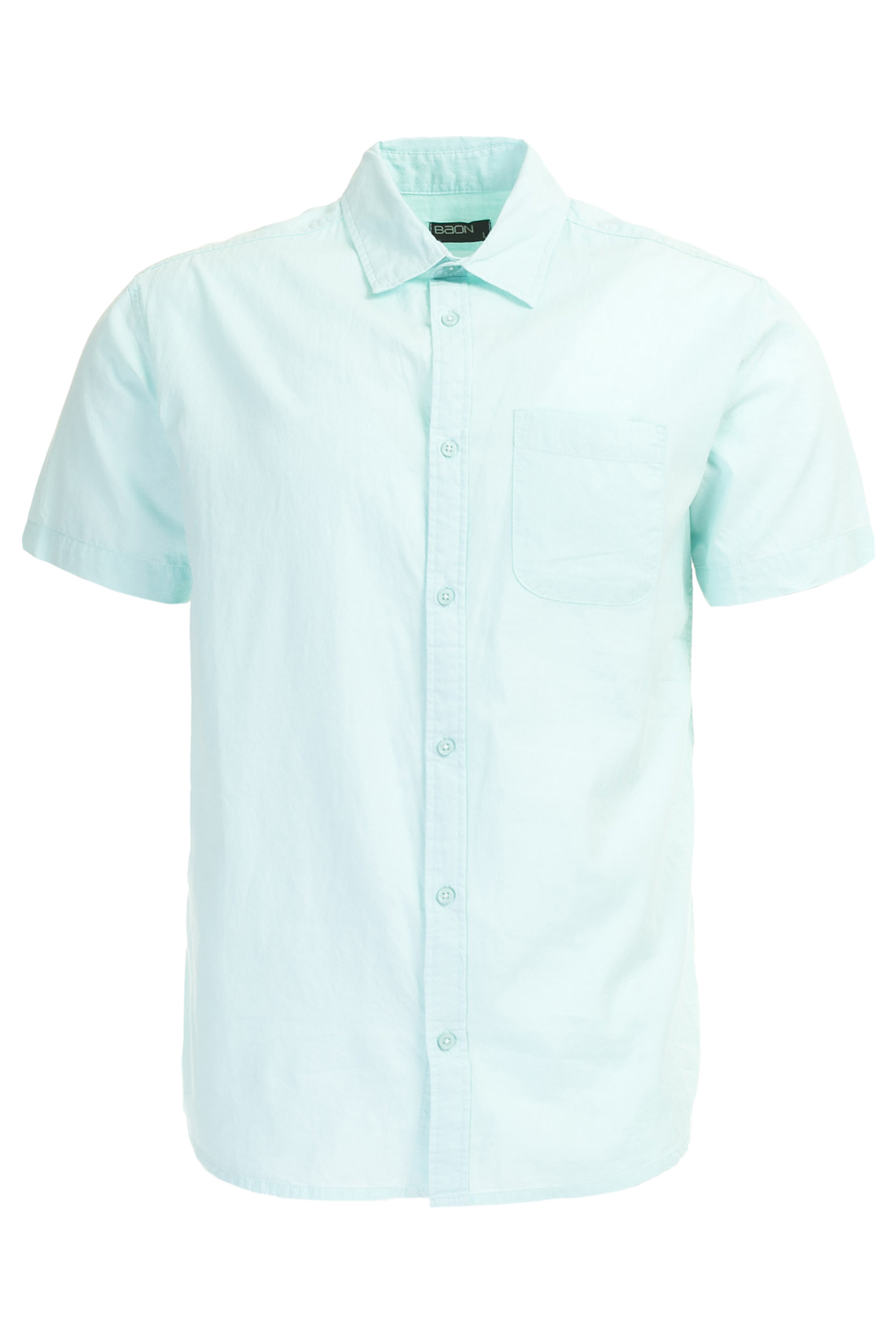 Базовая рубашка с коротким рукавом (арт. baon B687025), размер M, цвет голубой Базовая рубашка с коротким рукавом (арт. baon B687025) - фото 4