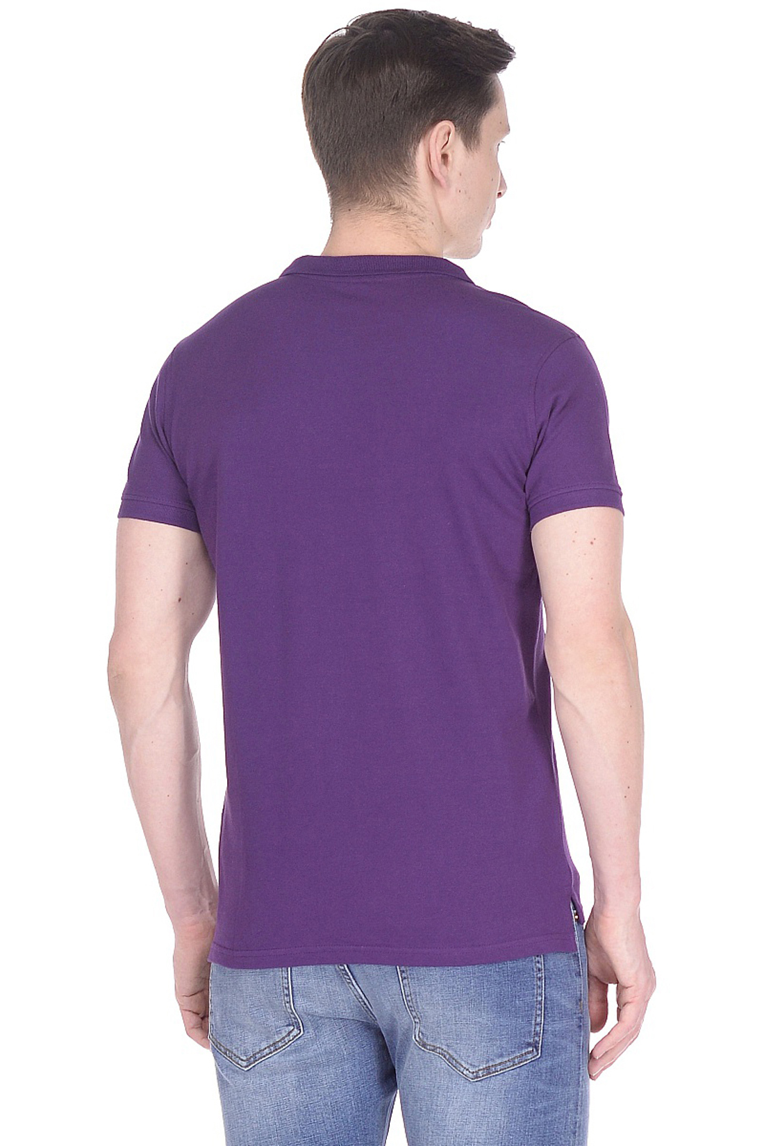 Базовое поло (арт. baon B708203), размер 3XL, цвет фиолетовый Базовое поло (арт. baon B708203) - фото 2