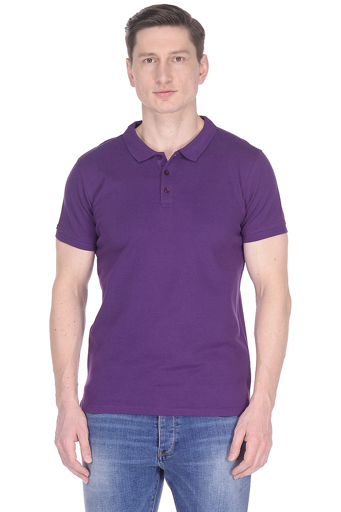 Базовое поло (арт. baon B708203), размер 3XL, цвет фиолетовый Базовое поло (арт. baon B708203) - фото 1