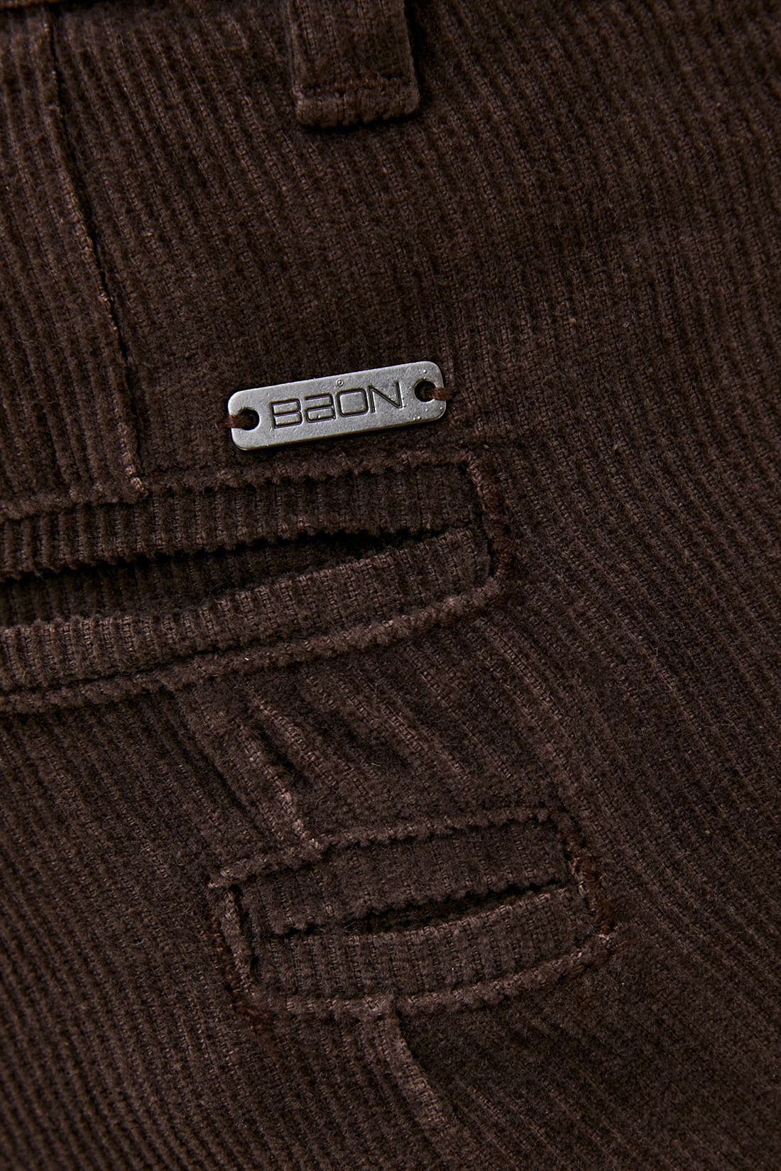 Вельветовые брюки (арт. baon B790510), размер XXL, цвет коричневый Вельветовые брюки (арт. baon B790510) - фото 3
