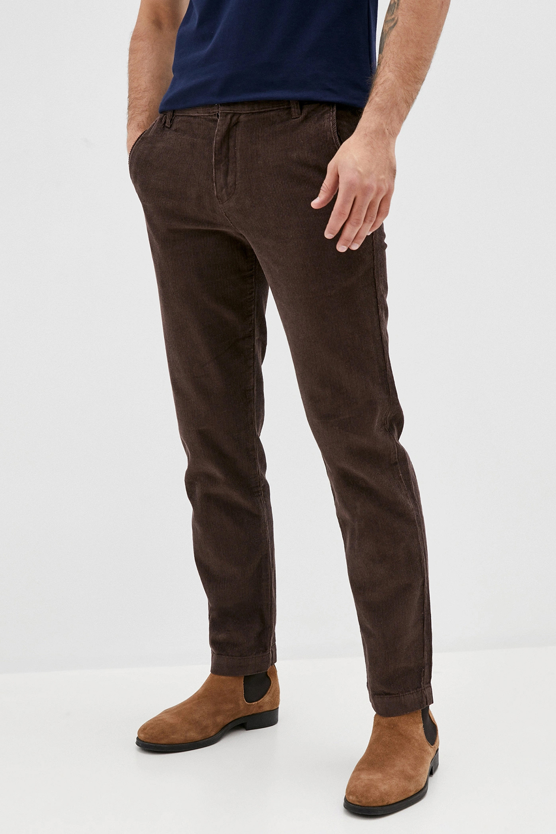 Вельветовые брюки (арт. baon B790510), размер XXL, цвет коричневый Вельветовые брюки (арт. baon B790510) - фото 1