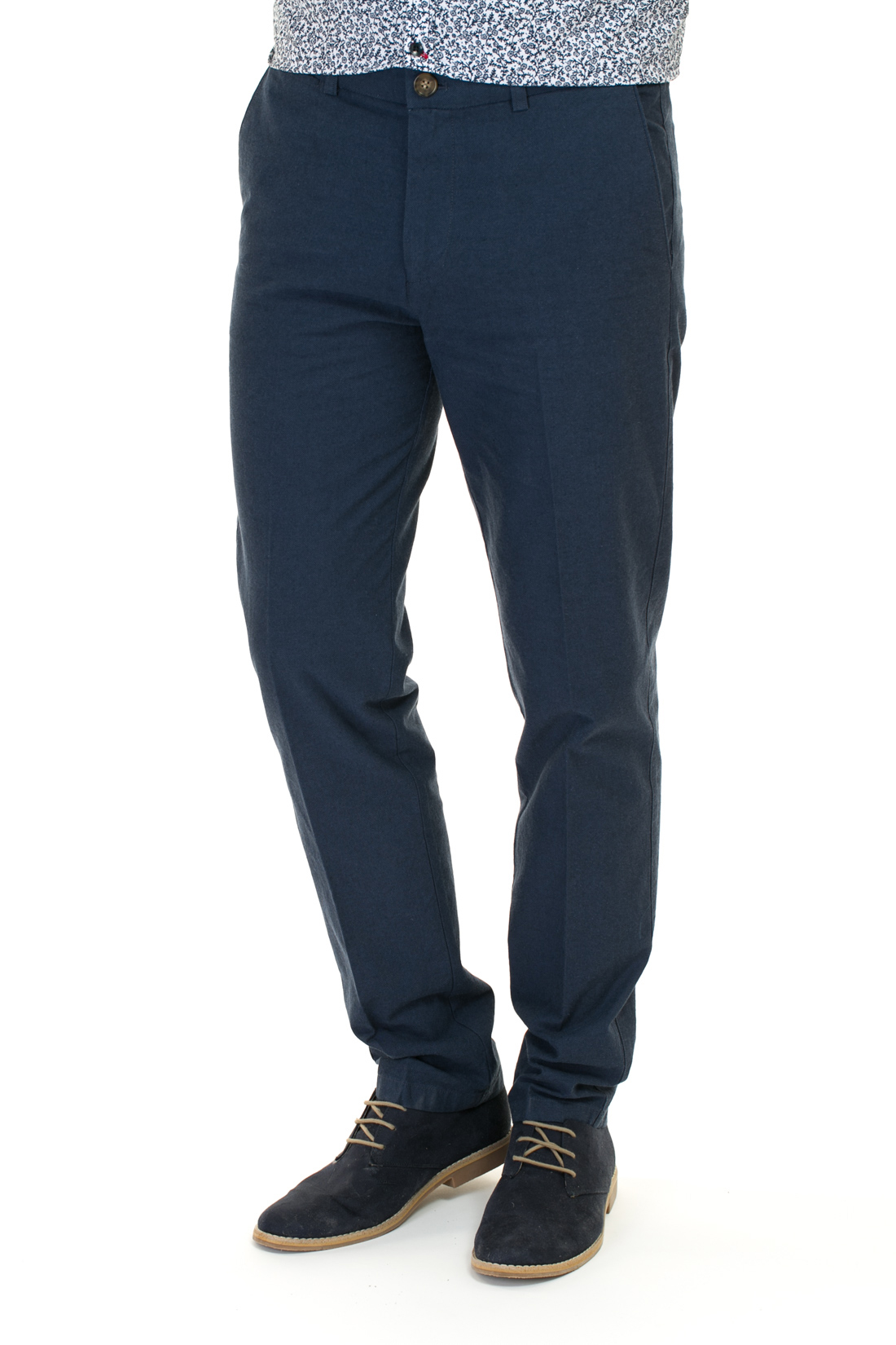 Хлопковые брюки (арт. baon B797008), размер XL, цвет синий Хлопковые брюки (арт. baon B797008) - фото 1