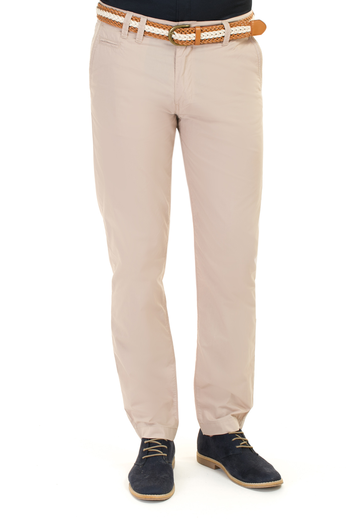 Повседневные брюки из хлопка (арт. baon B797014), размер M, цвет бежевый Повседневные брюки из хлопка (арт. baon B797014) - фото 1