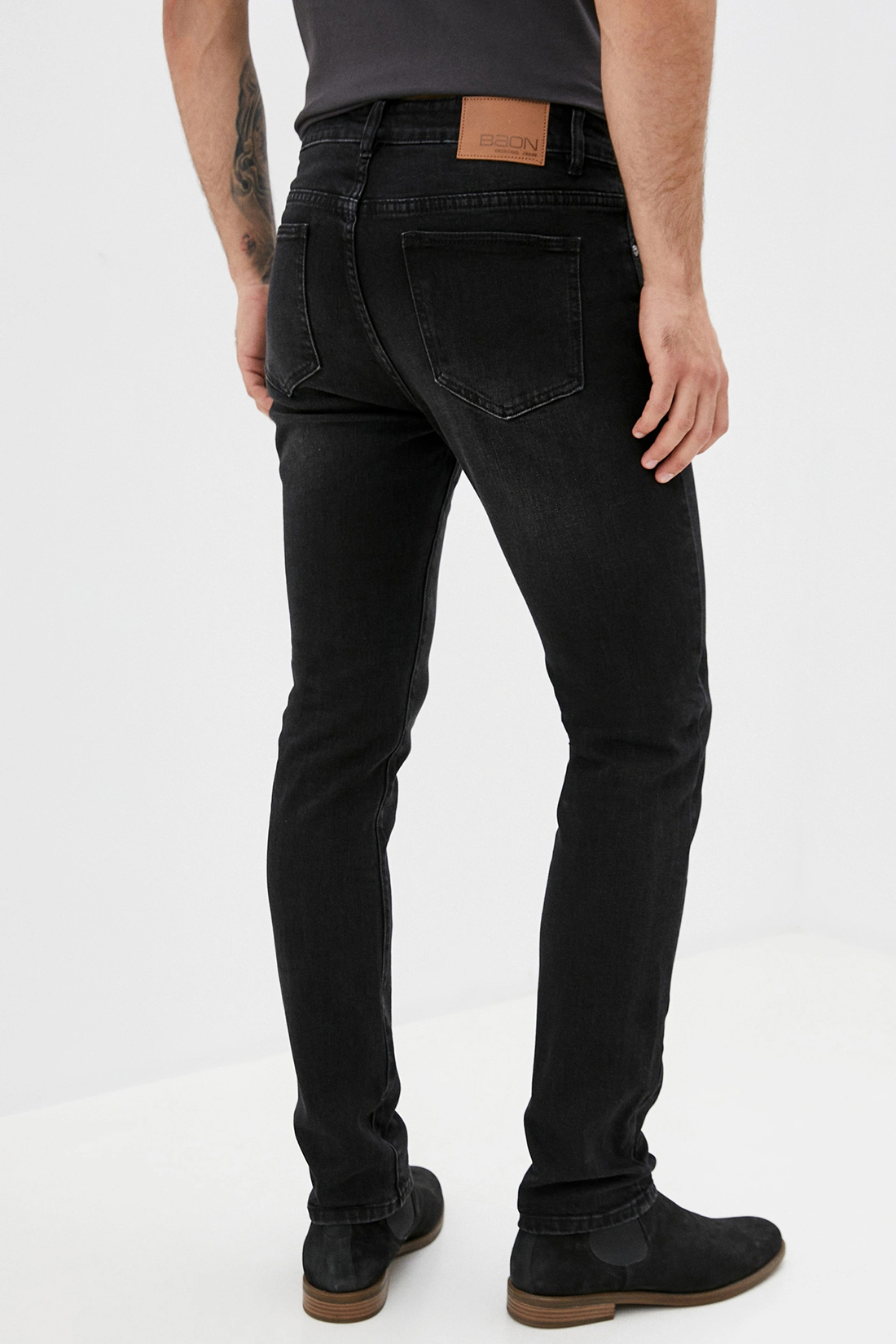 Чёрные джинсы (арт. baon B800503), размер 36, цвет black denim#черный Чёрные джинсы (арт. baon B800503) - фото 2