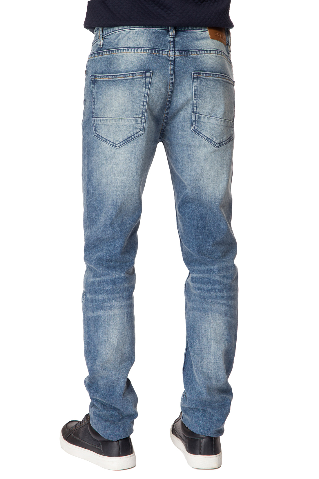 Зауженные джинсы с выбеленностями (арт. baon B807005), размер 33, цвет blue denim#голубой Зауженные джинсы с выбеленностями (арт. baon B807005) - фото 2
