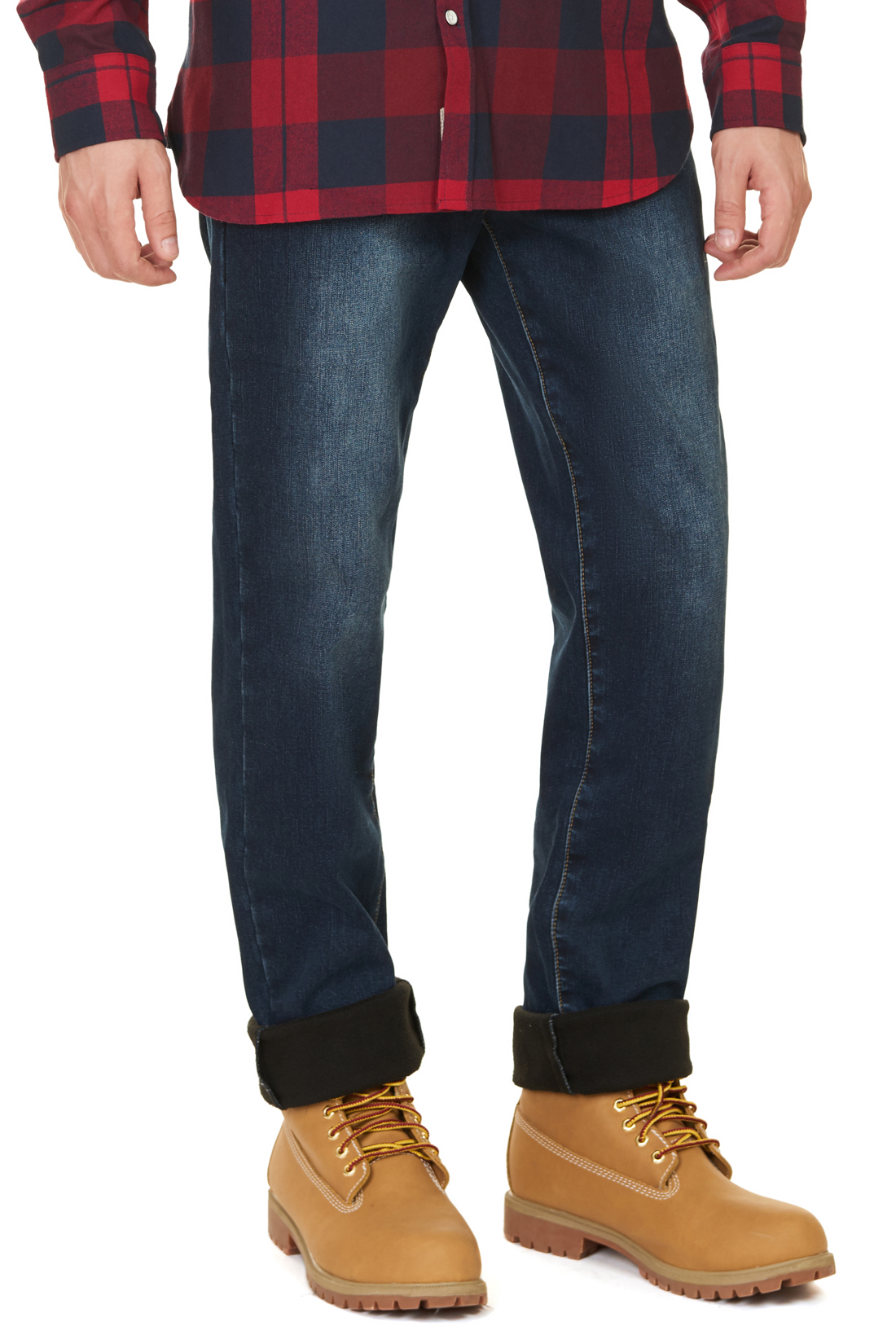 Утеплённые джинсы (арт. baon B807501), размер 36, цвет blue denim#голубой