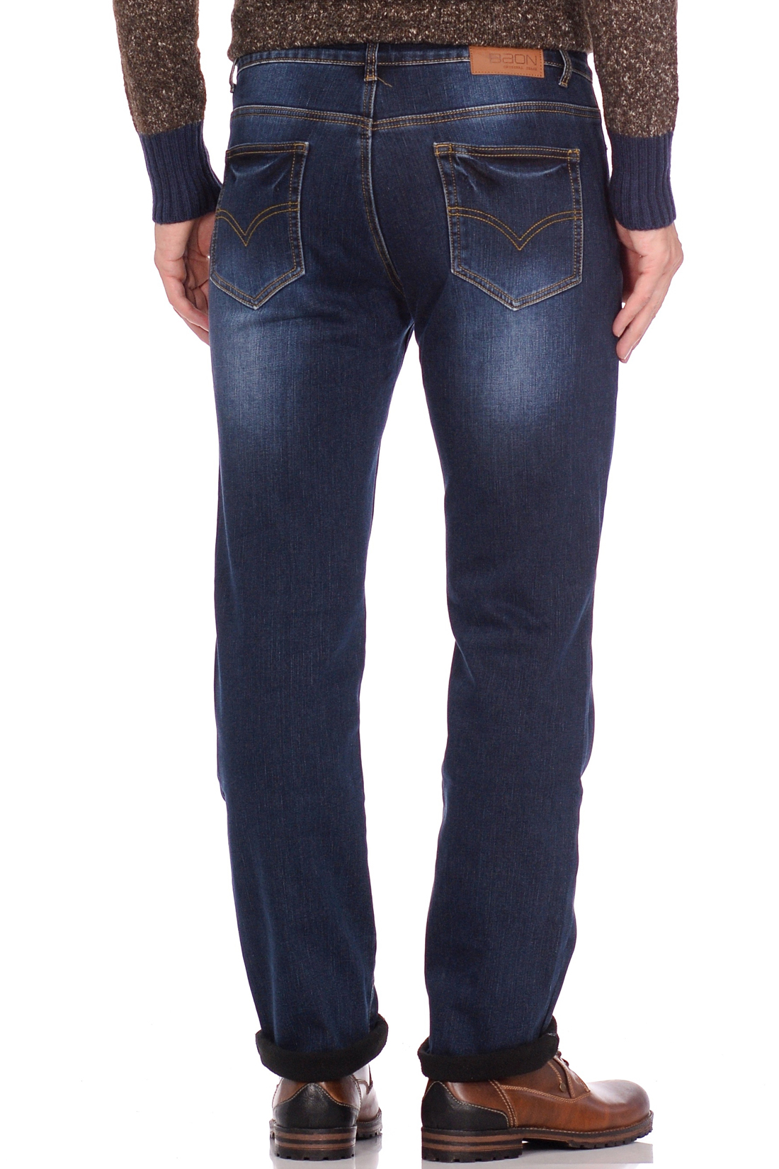 Утеплённые джинсы (арт. baon B808510), размер 42, цвет blue denim#голубой Утеплённые джинсы (арт. baon B808510) - фото 2