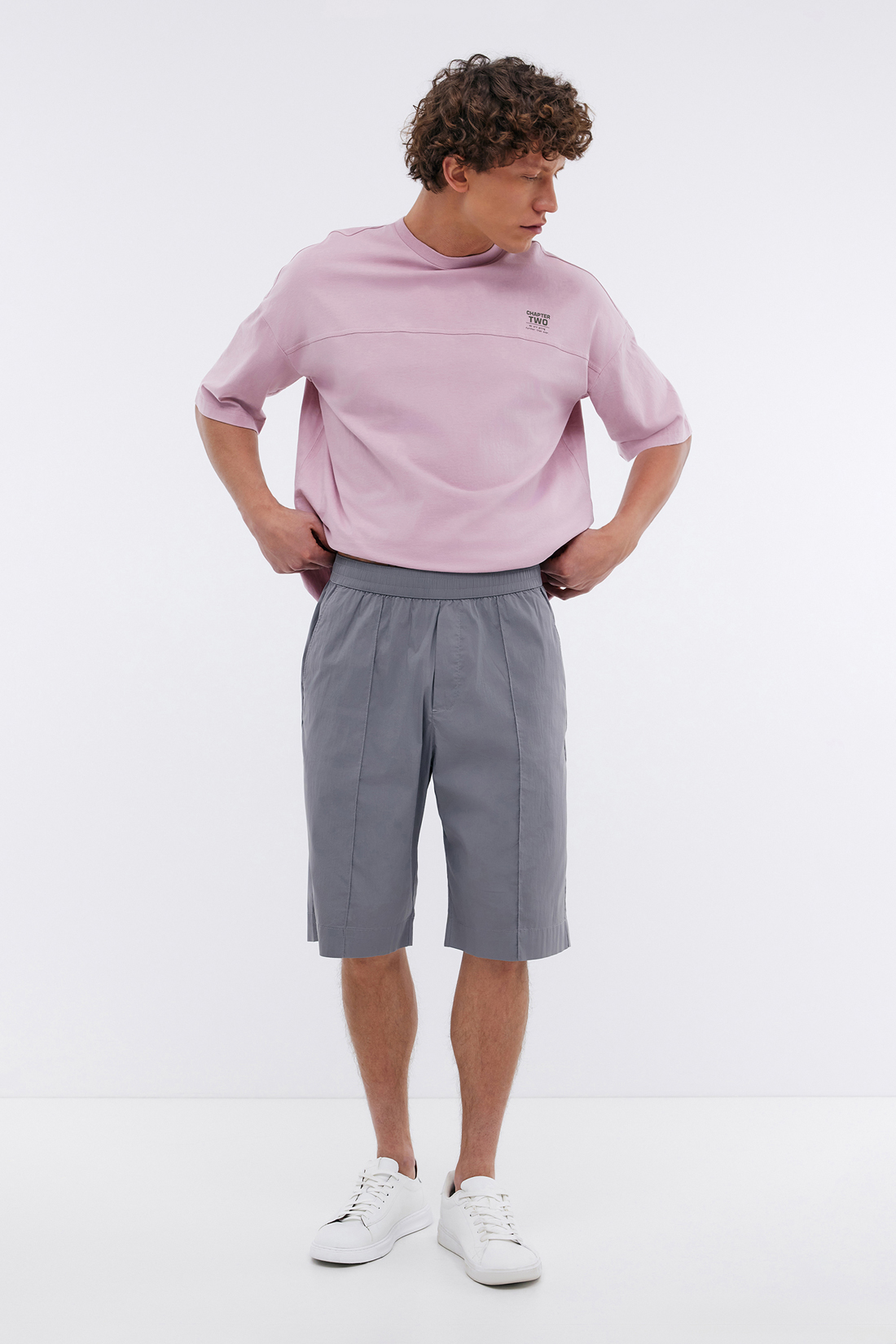 Шорты прямого кроя из хлопка со структурой рипстоп Baon B8224012 - 2