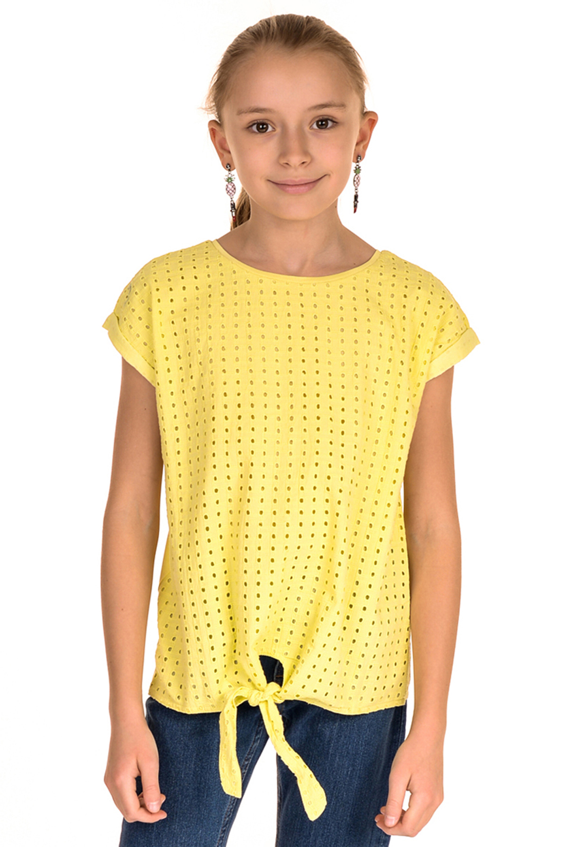 Блузка для девочки (арт. baon BJ199002), размер 158, цвет желтый Блузка для девочки (арт. baon BJ199002) - фото 1