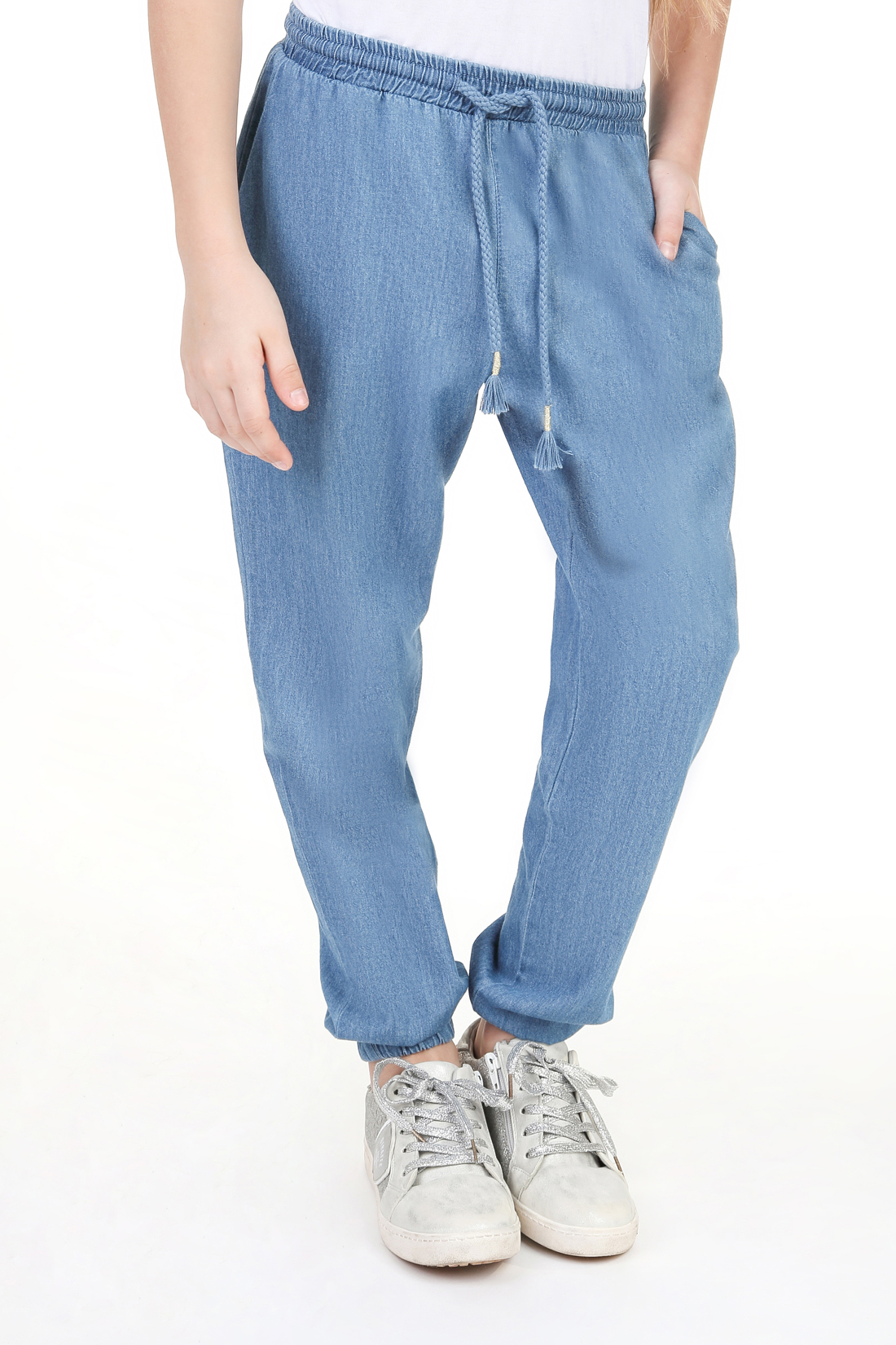 Брюки для девочки (арт. baon BJ298005), размер 158, цвет blue denim#голубой Брюки для девочки (арт. baon BJ298005) - фото 1