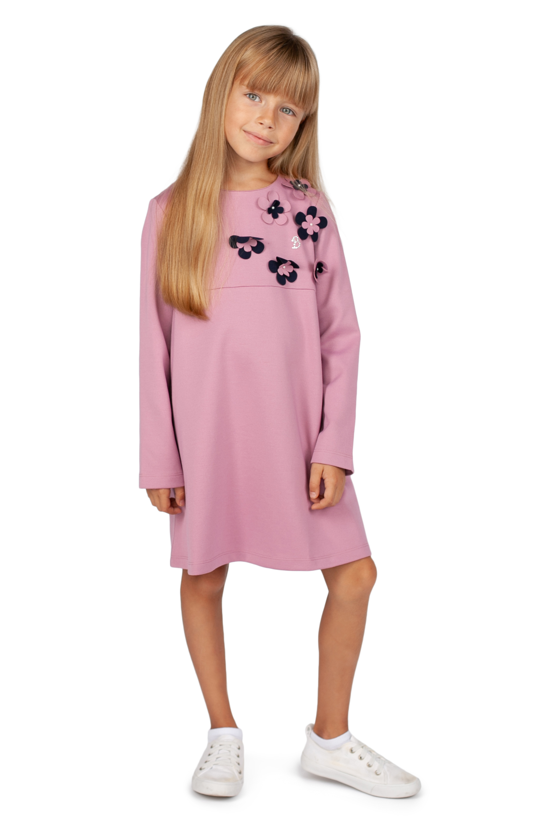 Платье для девочки (арт. baon BJ458504), размер 158, цвет розовый