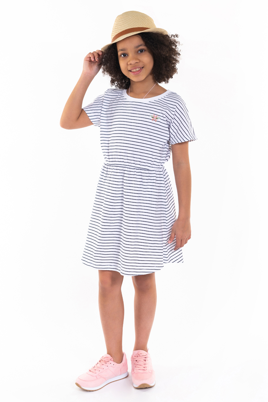 Платье для девочки (арт. baon BJ459005), размер 146-152, цвет белый