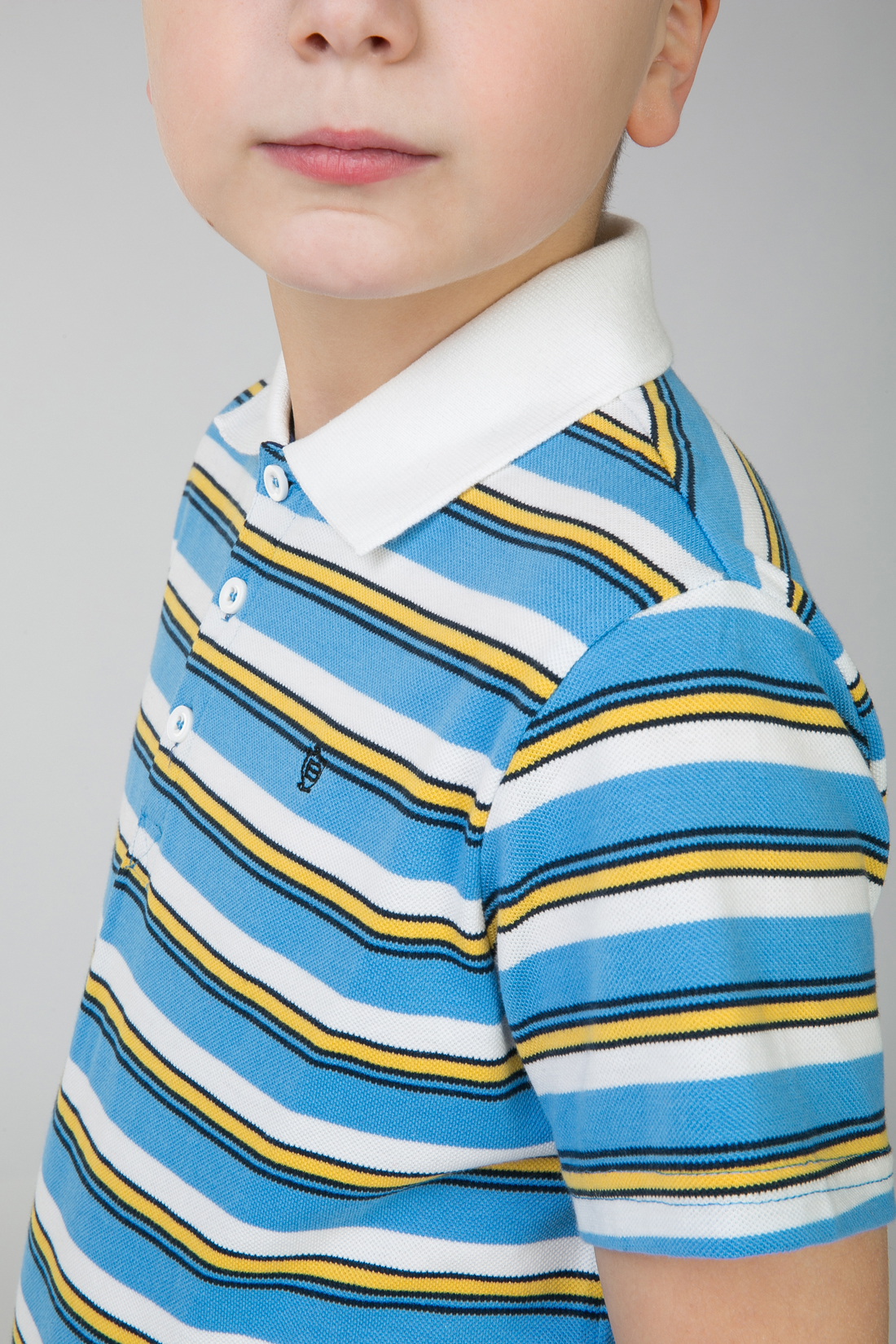 Поло для мальчика (арт. baon BJ708001), размер 134-140, цвет белый Поло для мальчика (арт. baon BJ708001) - фото 5