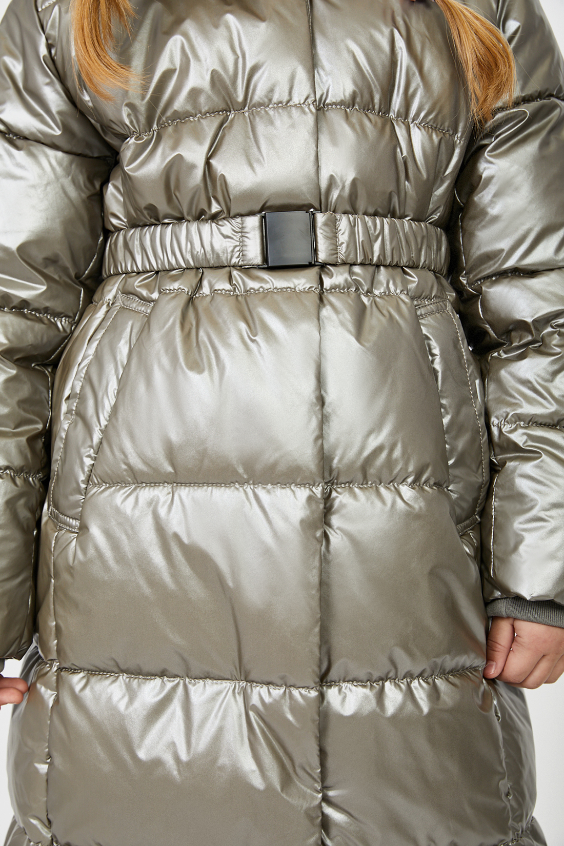 Куртка (Эко пух) (арт. baon BK041807), размер 122, цвет серый Куртка (Эко пух) (арт. baon BK041807) - фото 3