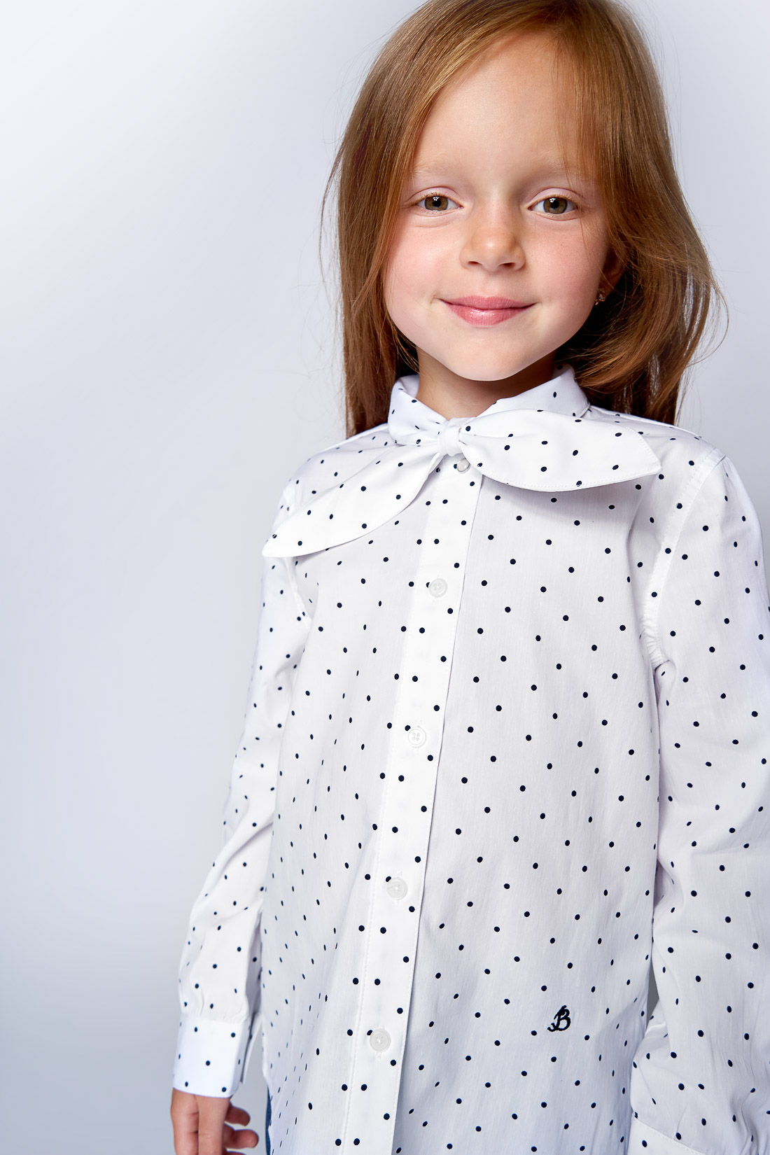 Блузка для девочки (арт. baon BK179505), размер 152-158, цвет white printed#белый Блузка для девочки (арт. baon BK179505) - фото 6