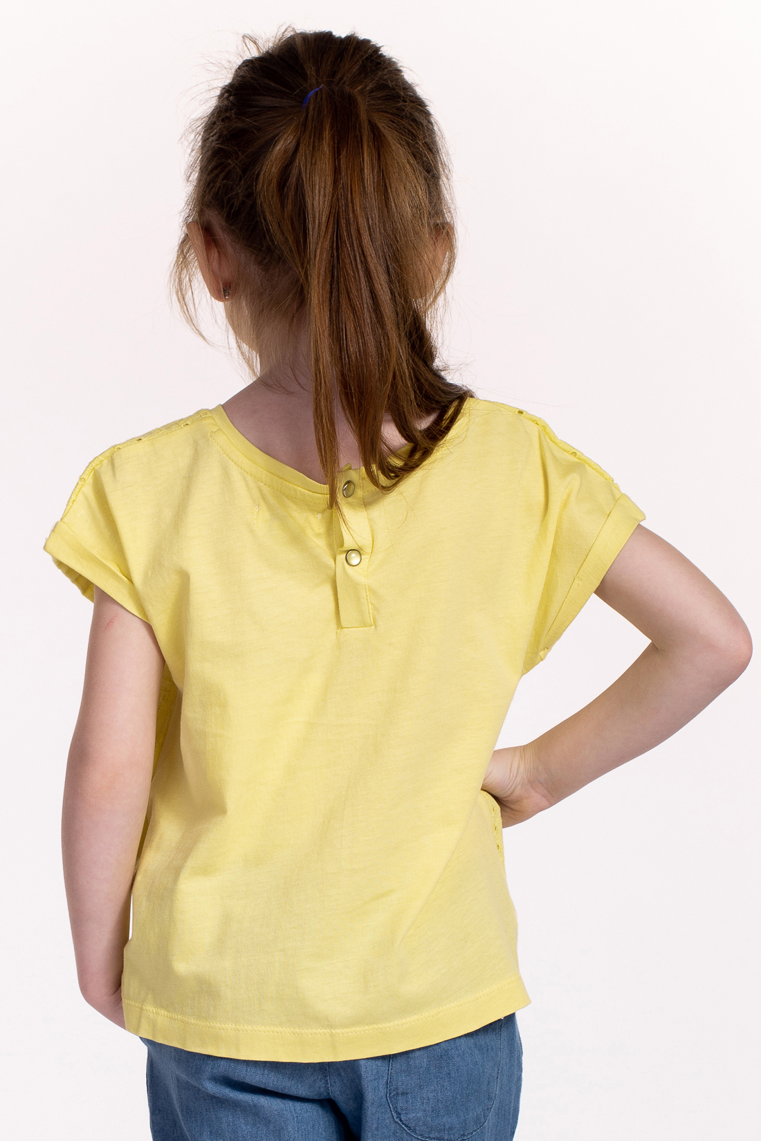 Блузка для девочки (арт. baon BK199002), размер 122-128, цвет желтый Блузка для девочки (арт. baon BK199002) - фото 2