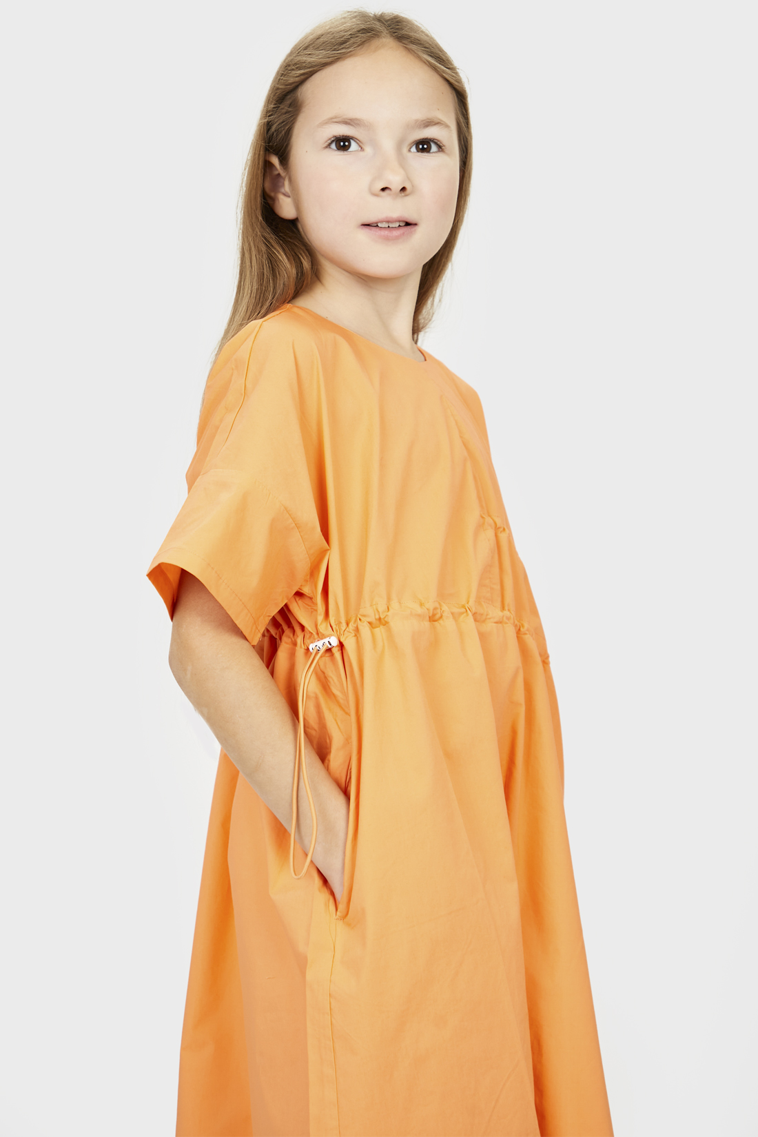 Платье для девочки (арт. baon BK450060), размер 152-158, цвет оранжевый Платье для девочки (арт. baon BK450060) - фото 4