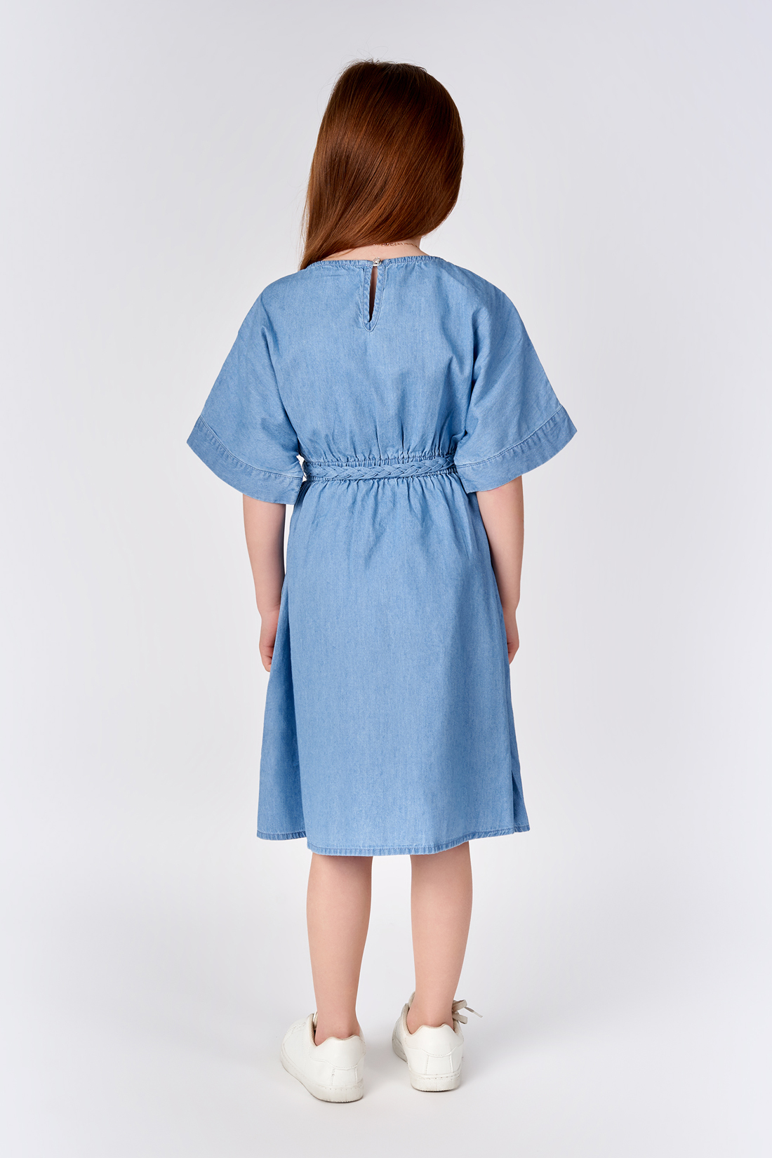 Платье для девочки (арт. baon BK450064), размер 116, цвет blue denim#голубой Платье для девочки (арт. baon BK450064) - фото 2