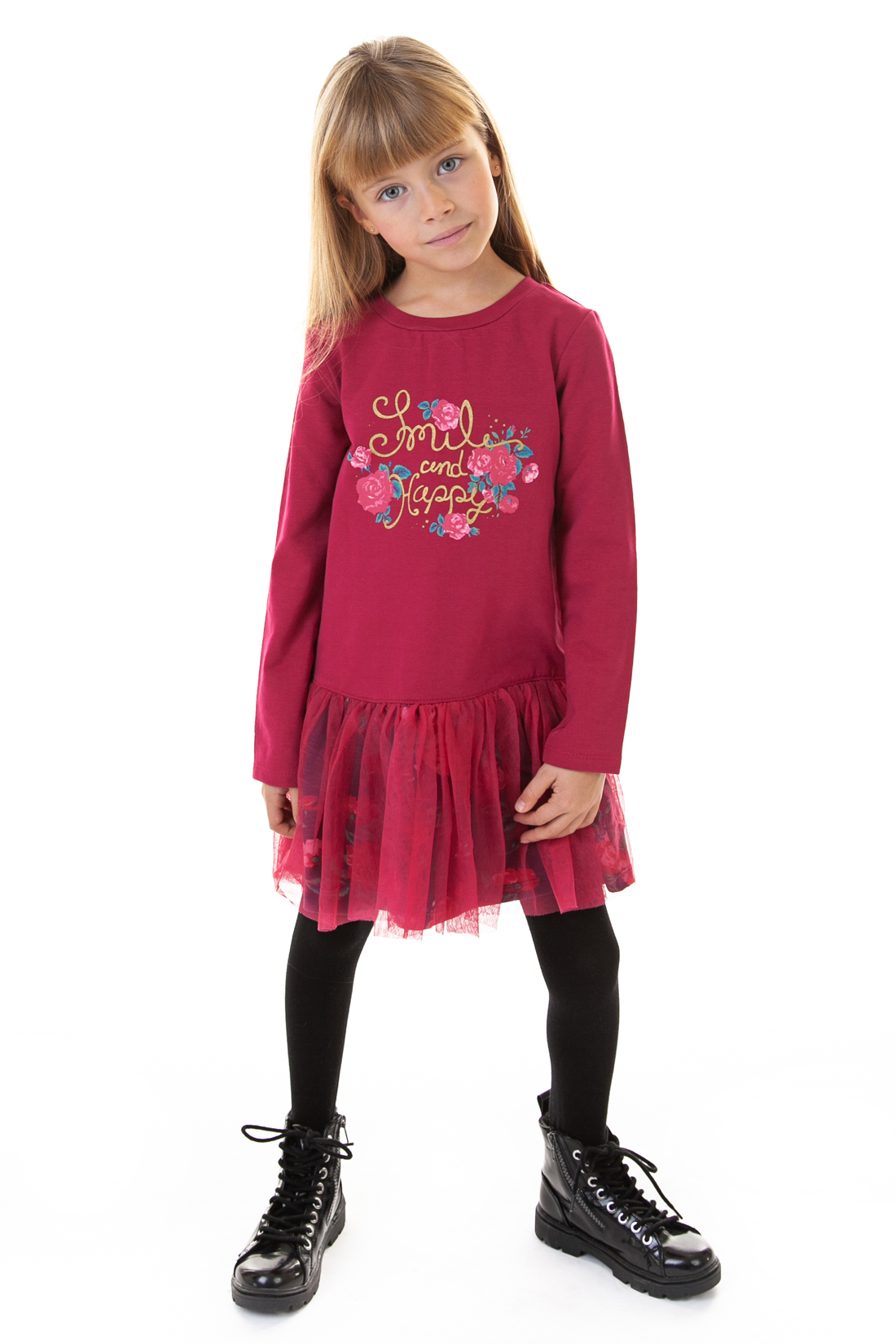 Платье для девочки (арт. baon BK458506), размер 98-104, цвет розовый