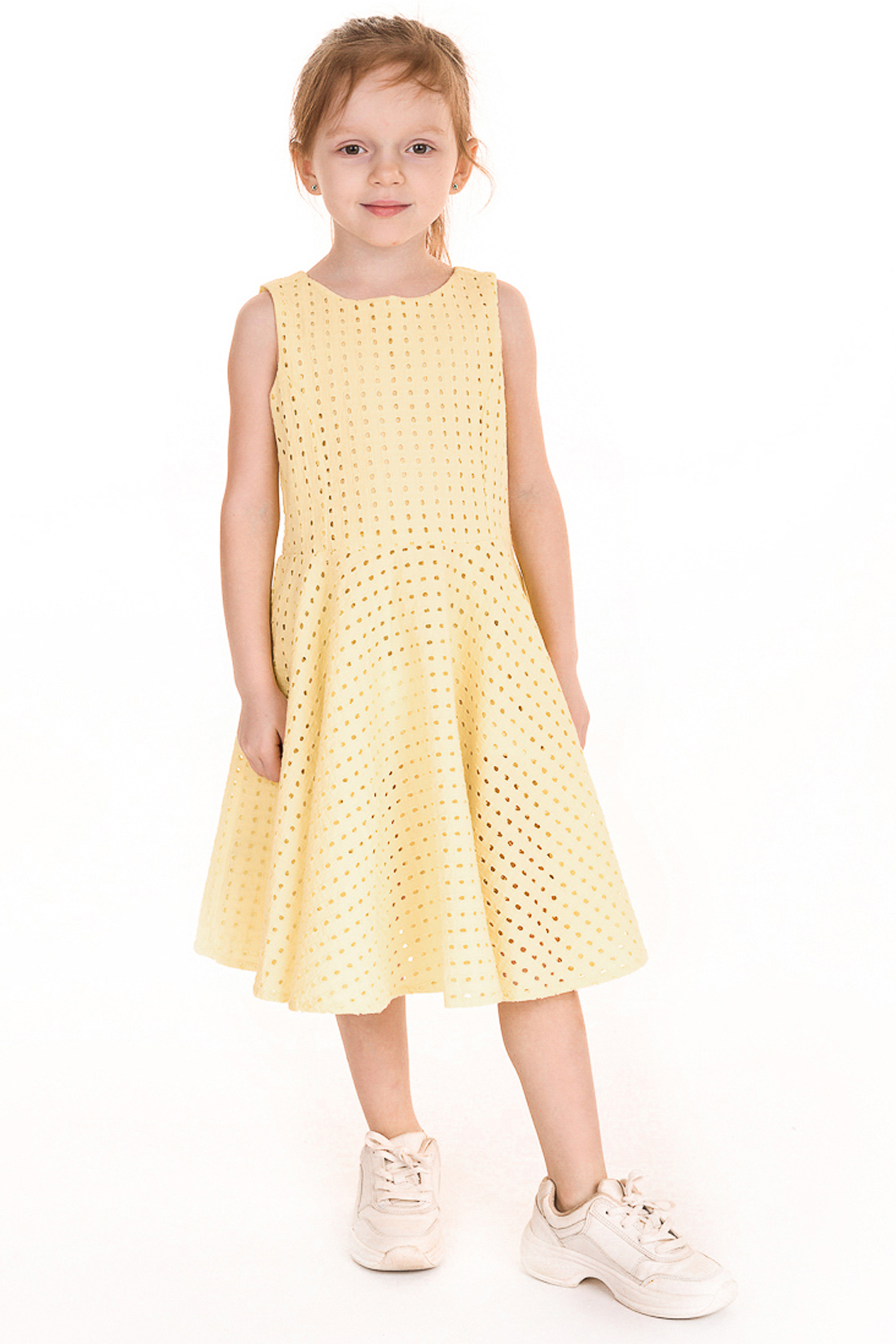 Платье для девочки (арт. baon BK459007), размер 98-104, цвет желтый Платье для девочки (арт. baon BK459007) - фото 1