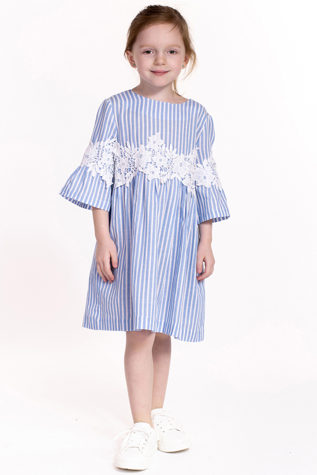 Платье для девочки (арт. baon BK459008), размер 98-104, цвет синий Платье для девочки (арт. baon BK459008) - фото 1