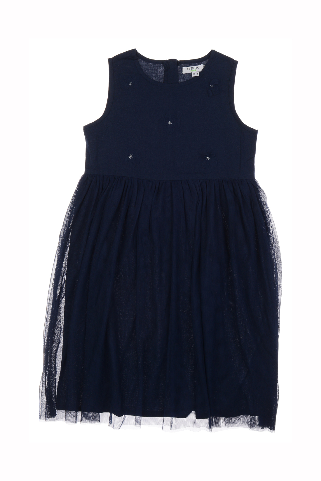 Платье для девочки (арт. baon BK459011), размер 122-128, цвет синий Платье для девочки (арт. baon BK459011) - фото 3
