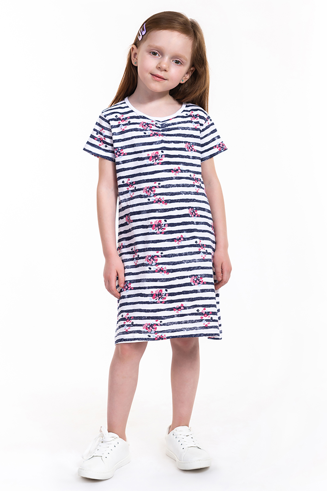 Платье для девочки (арт. baon BK459012), размер 98-104, цвет белый