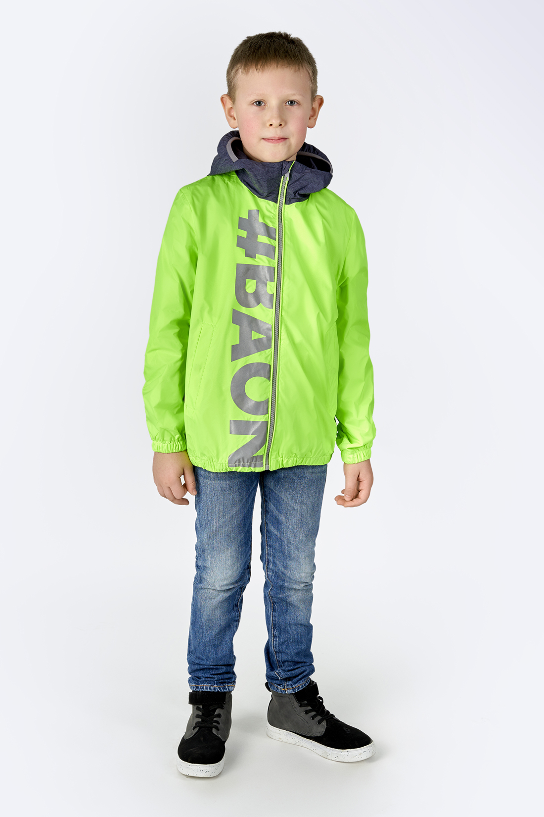Ветровка для мальчика (арт. baon BK600001), размер 122, цвет зеленый Ветровка для мальчика (арт. baon BK600001) - фото 1