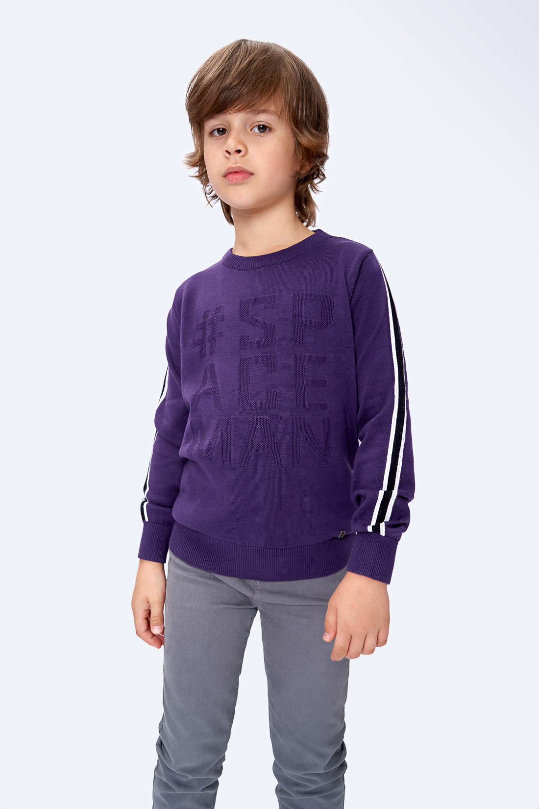 Джемпер для мальчика (арт. baon BK639503), размер 146, цвет фиолетовый