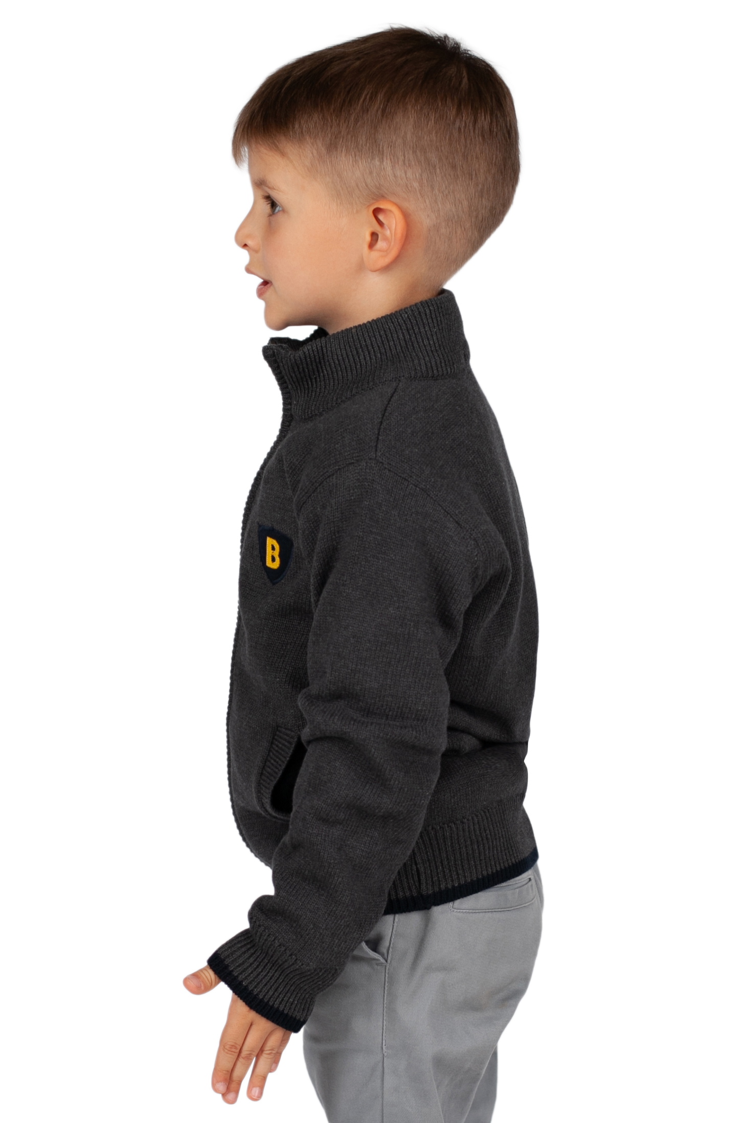 Кардиган для мальчика (арт. baon BK648502), размер 122-128, цвет grey melange#серый Кардиган для мальчика (арт. baon BK648502) - фото 2