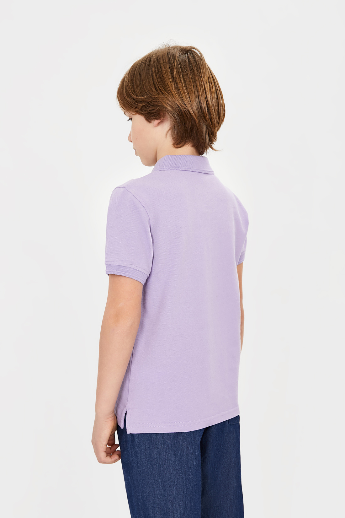 Поло для мальчика (арт. baon BK701001), размер 128, цвет фиолетовый Поло для мальчика (арт. baon BK701001) - фото 2