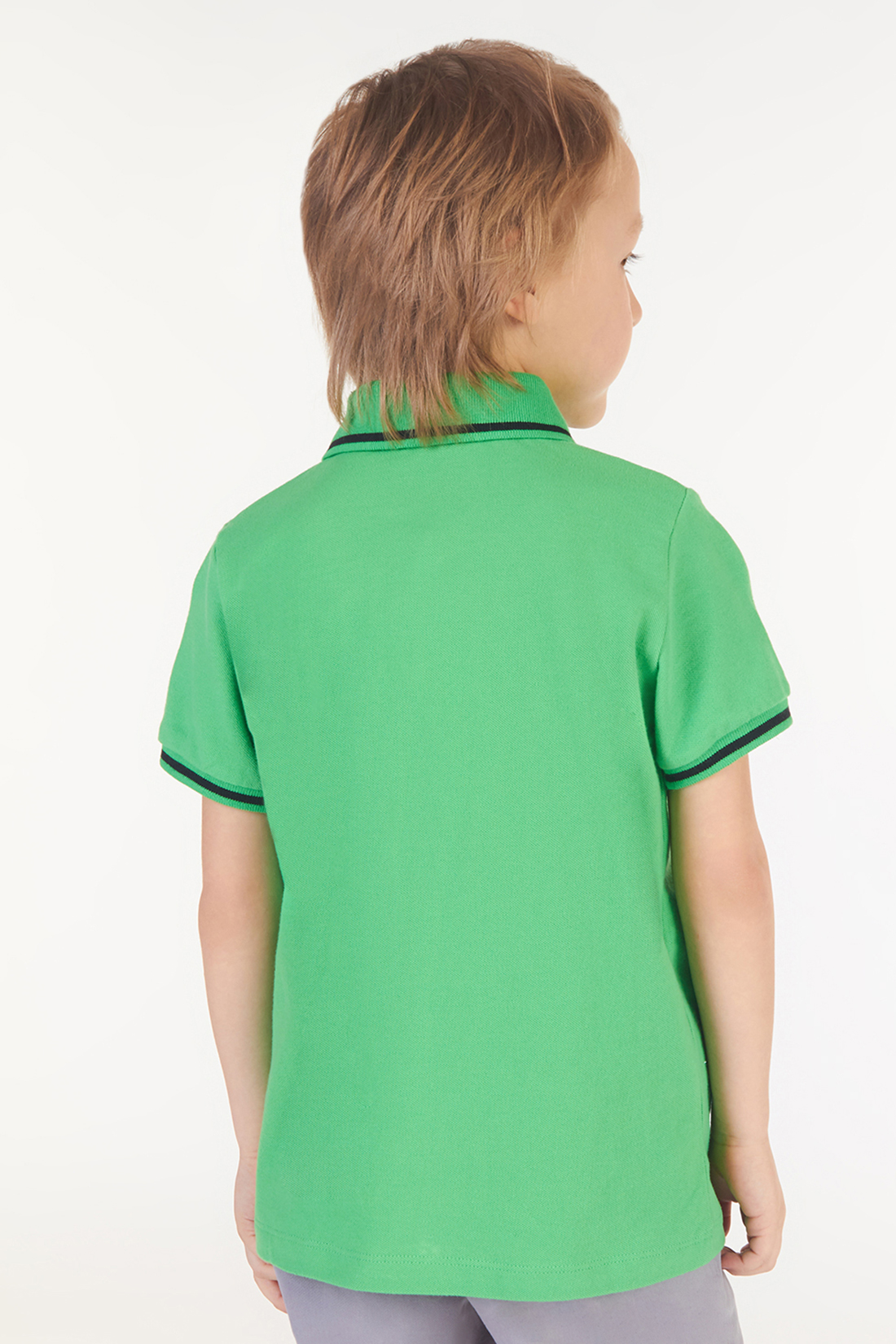 Поло для мальчика (арт. baon BK708002), размер 98-104, цвет зеленый Поло для мальчика (арт. baon BK708002) - фото 2