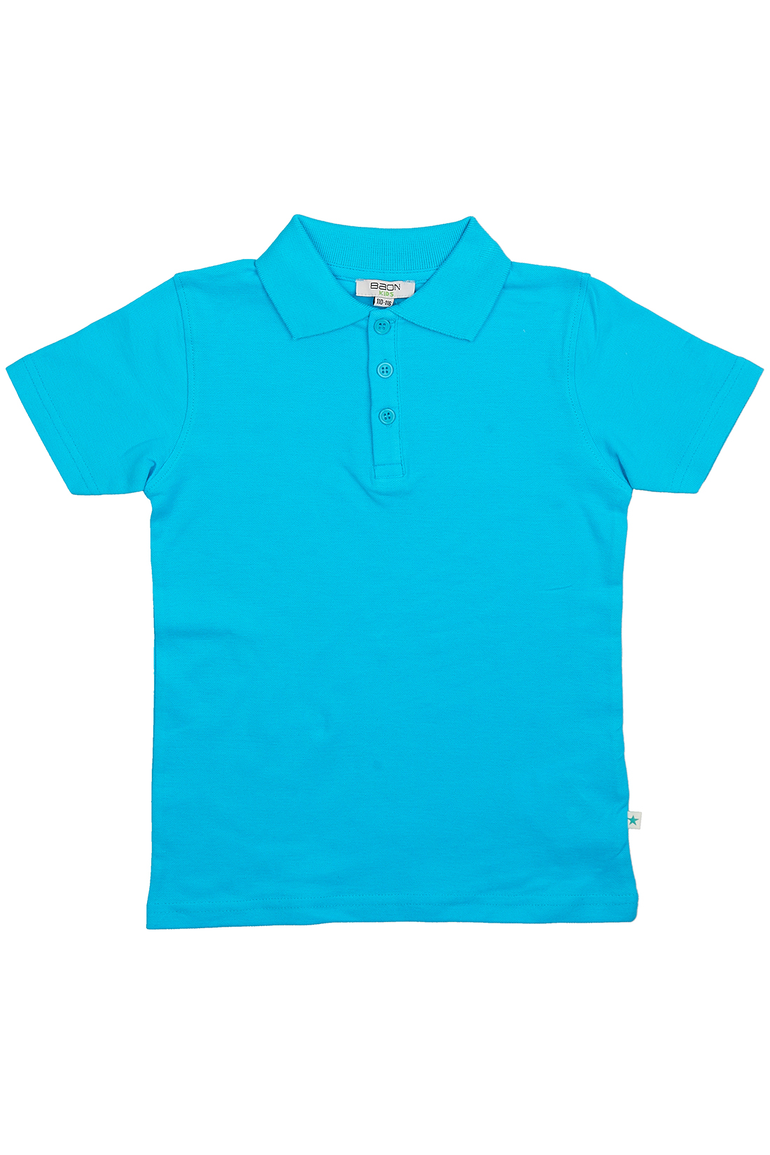 Поло для мальчика (арт. baon BK708003), размер 98-104, цвет голубой Поло для мальчика (арт. baon BK708003) - фото 4