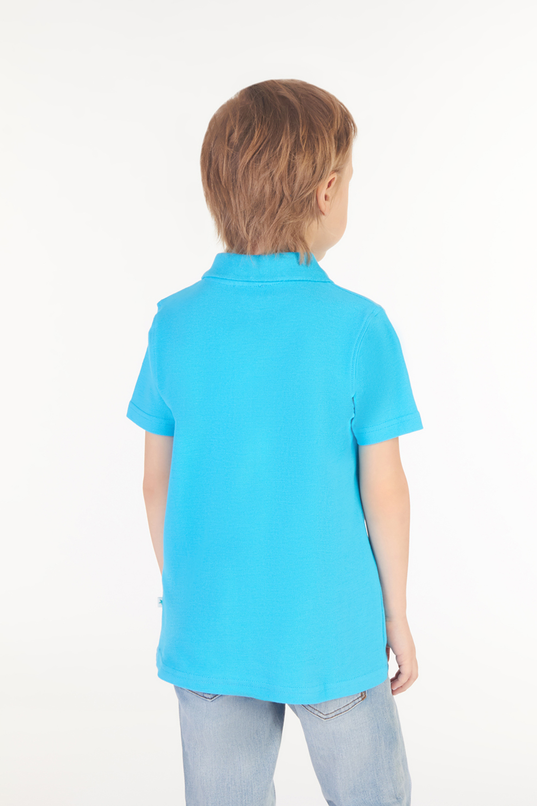 Поло для мальчика (арт. baon BK708003), размер 98-104, цвет голубой Поло для мальчика (арт. baon BK708003) - фото 2